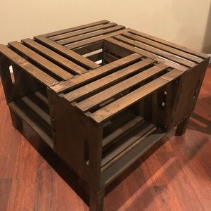Home made crate table